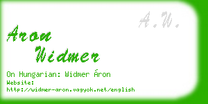 aron widmer business card