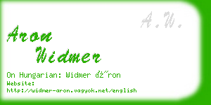 aron widmer business card